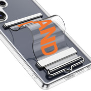 For Samsung Galaxy S25 Ultra 5G GKK Space Series Clear Wristband Holder Phone Case(Transparent Silver)