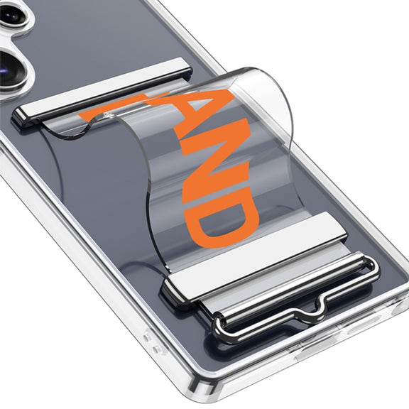 For Samsung Galaxy S25 Ultra 5G GKK Space Series Clear Wristband Holder Phone Case(Transparent Silver)