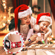 For Apple Watch 42mm / 41mm / 40mm / 38mm Christmas Pattern Butterfly Buckle Silicone Watch Band(Stitching Christmas)