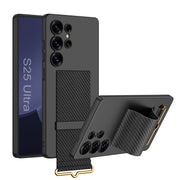 For Samsung Galaxy S25 Ultra 5G GKK Ultra-thin Wristband Holder Phone Case(Carbon Fiber)