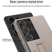 For Samsung Galaxy S25 Ultra 5G GKK Ultra-thin Shockproof Phone Case with Holder / Pen(Silver)