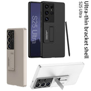 For Samsung Galaxy S25 Ultra 5G GKK Ultra-thin Shockproof Phone Case with Holder / Pen(Titanium Gray)