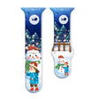 For Apple Watch 42mm / 41mm / 40mm / 38mm Christmas Pattern Reverse Buckle Silicone Watch Band(Girl and Snowman) - free shipping - PMc TechLife - Order now!