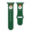 For Apple Watch 42mm / 41mm / 40mm / 38mm Christmas Pattern Reverse Buckle Silicone Watch Band(Santa Claus Green) - free shipping - PMc TechLife - Order now!