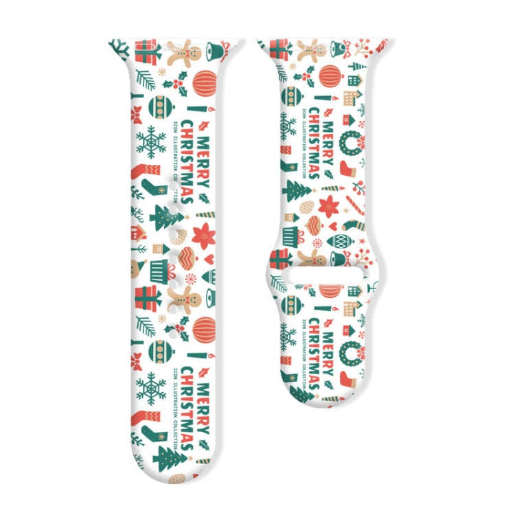 For Apple Watch 42mm / 41mm / 40mm / 38mm Christmas Pattern Reverse Buckle Silicone Watch Band(Fun Christmas Gift) - free shipping - PMc TechLife - Order now!