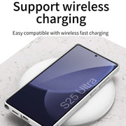 For Samsung Galaxy S25 Ultra 5G GKK Ultra-thin Wristband Shockproof Phone Case with Holder(Carbon Fiber)