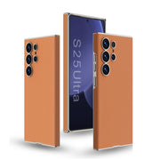 For Samsung Galaxy S25 Ultra 5G GKK Skin-feeling Leather Curved Phone Case(Orange)