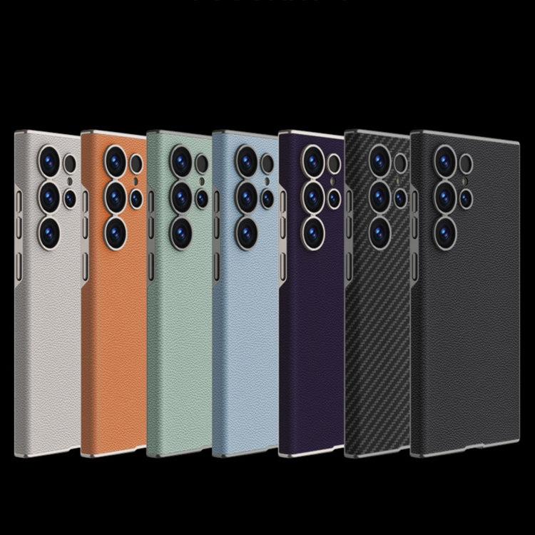 For Samsung Galaxy S25 Ultra 5G GKK Skin-feeling Leather Curved Phone Case(Orange)