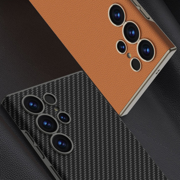 For Samsung Galaxy S25 Ultra 5G GKK Skin-feeling Leather Curved Phone Case(Orange)