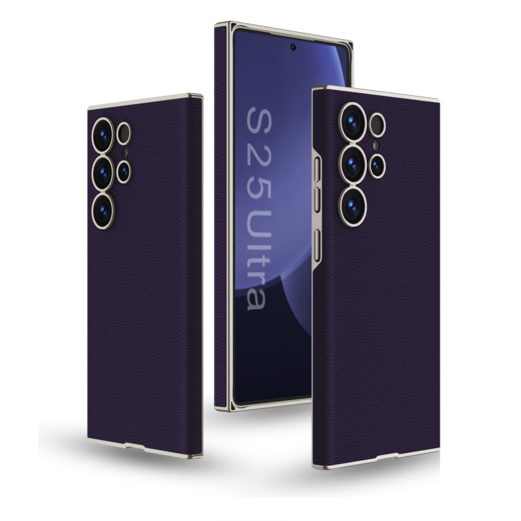For Samsung Galaxy S25 Ultra 5G GKK Skin-feeling Leather Curved Phone Case(Purple) - free shipping - PMC Jewellery - Order now!