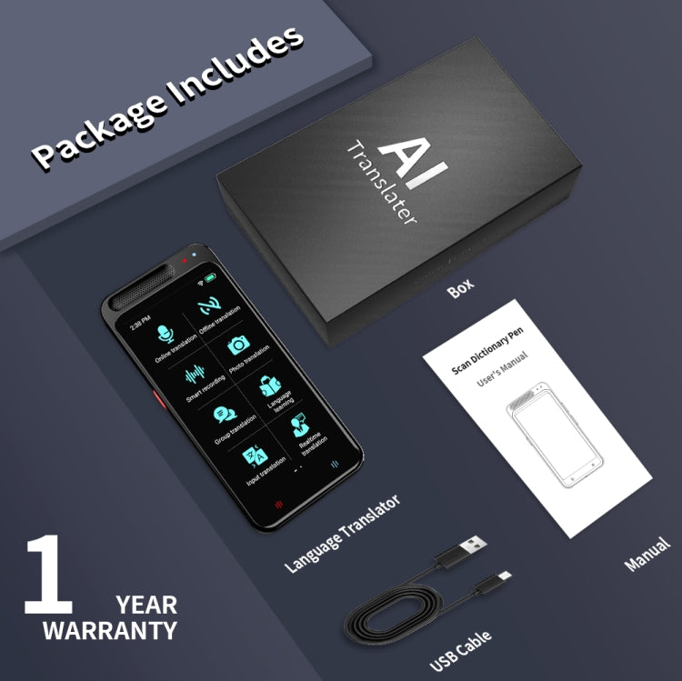 VORMOR Z6 5.0 inch HD Touch Screen Smart AI Translator 139 Languages with Offline Translation / Photo Translation -  by PMC Jewellery | Online Shopping South Africa | PMC Jewellery | Buy Now Pay Later Mobicred