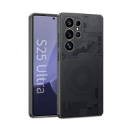 For Samsung Galaxy S25 Ultra 5G GKK AG Craft Skin Feel Circuit Diagram Edition Full Coverage Phone Case(Black)