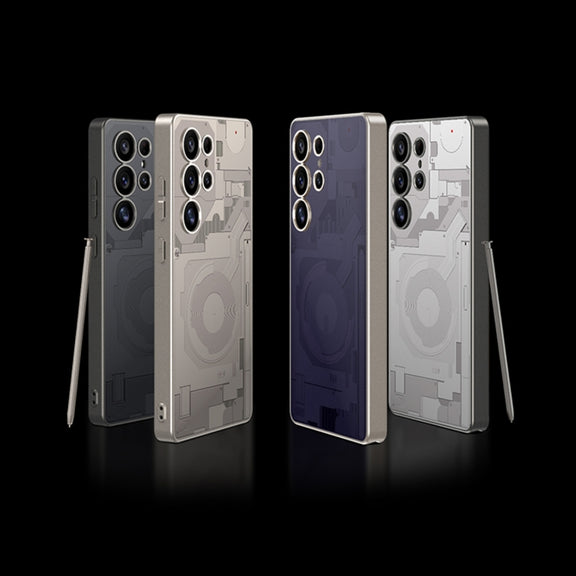 For Samsung Galaxy S25 Ultra 5G GKK AG Craft Skin Feel Circuit Diagram Edition Full Coverage Phone Case(Titanium Gray)