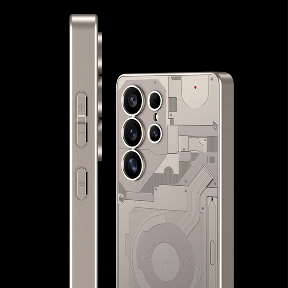 For Samsung Galaxy S25 Ultra 5G GKK AG Craft Skin Feel Circuit Diagram Edition Full Coverage Phone Case(Titanium Gray)