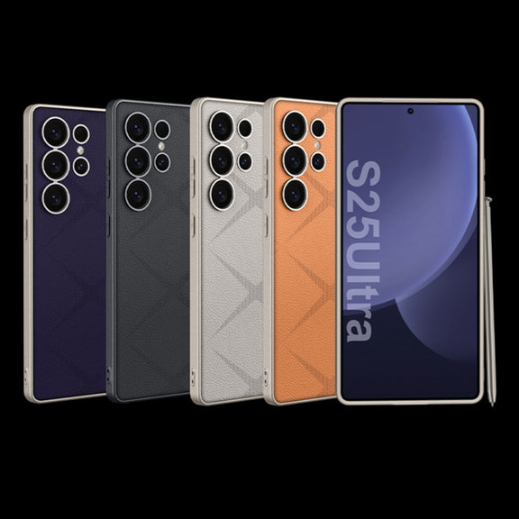 For Samsung Galaxy S25 Ultra 5G GKK Asterism Metal Paint Skin Feel Leather Full Coverage Phone Case(Purple)