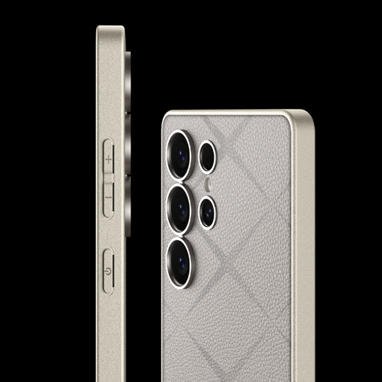 For Samsung Galaxy S25 Ultra 5G GKK Asterism Metal Paint Skin Feel Leather Full Coverage Phone Case(Purple)