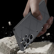 For Samsung Galaxy S25 Ultra 5G GKK Asterism Metal Paint Skin Feel Leather Full Coverage Phone Case(Grey)