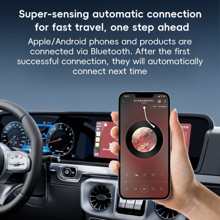 P40 CarPlay and Android Auto Car Connectivity Box Wireless Adapter(Black)