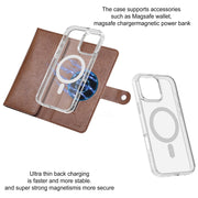 For iPhone 16 Pro ViLi GVS-C Series MagSafe Magnetic RFID Leather Flip Phone Case(Brown)