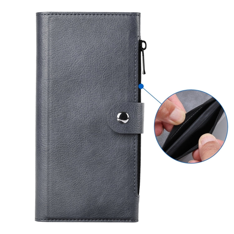 For iPhone 16 ViLi GVS-C Series MagSafe Magnetic RFID Leather Flip Phone Case(Grey) - free shipping - PMC Jewellery - Order now!