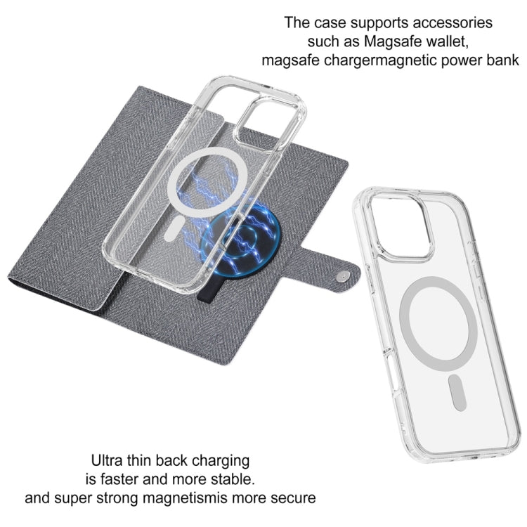 For iPhone 16 Pro Max ViLi GBS-C Series MagSafe Magnetic RFID Leather Flip Phone Case(Black) - free shipping - PMC Jewellery - Order now!