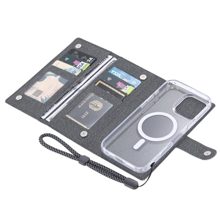 For iPhone 16 Pro Max ViLi GBS-C Series MagSafe Magnetic RFID Leather Flip Phone Case(Black) - free shipping - PMC Jewellery - Order now!