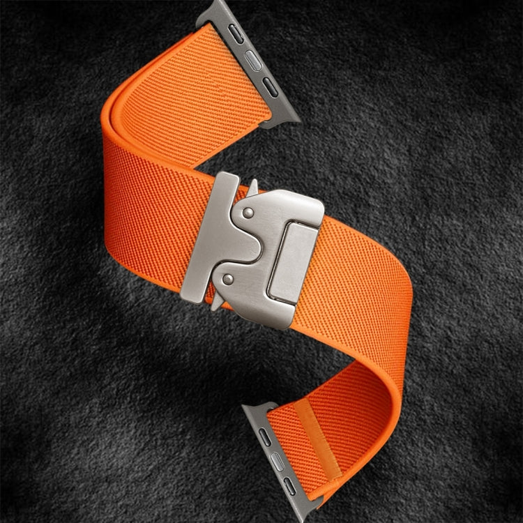 For Apple Watch 42mm / 41mm / 40mm / 38mm Parachute Buckle Elastic Nylon Watch Band(Orange) - free shipping - PMc TechLife - Order now!