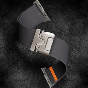 For Apple Watch 42mm / 41mm / 40mm / 38mm Parachute Buckle Elastic Nylon Watch Band(Dark Grey)