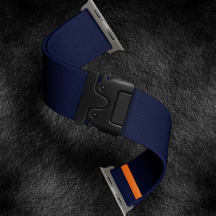 For Apple Watch 42mm / 41mm / 40mm / 38mm Parachute Buckle Elastic Nylon Watch Band(Midnight Blue) - free shipping - PMc TechLife - Order now!