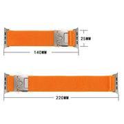 For Apple Watch 42mm / 41mm / 40mm / 38mm Parachute Buckle Elastic Nylon Watch Band(Black)