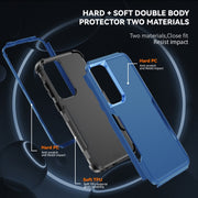 For Samsung Galaxy S25 5G TPU + PC Shockproof Protective Phone Case(Royal Blue + Black)