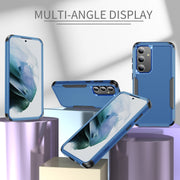 For Samsung Galaxy S25 5G TPU + PC Shockproof Protective Phone Case(Royal Blue + Black)
