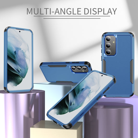 For Samsung Galaxy S25 5G TPU + PC Shockproof Protective Phone Case(Royal Blue + Black)