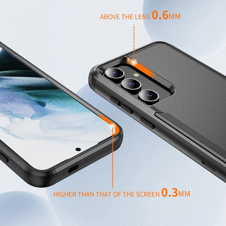 For Samsung Galaxy S25 5G TPU + PC Shockproof Protective Phone Case(Black) - Galaxy S25 5G Cases by PMC Jewellery | Online Shopping South Africa | PMC Jewellery | Buy Now Pay Later Mobicred