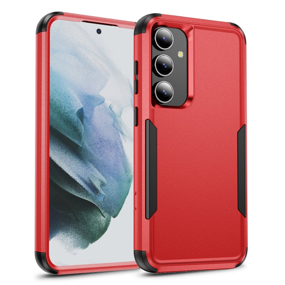 For Samsung Galaxy S25+ 5G TPU + PC Shockproof Protective Phone Case(Red + Black)