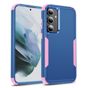 For Samsung Galaxy S25+ 5G TPU + PC Shockproof Protective Phone Case(Royal Blue + Pink)