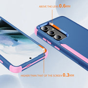 For Samsung Galaxy S25+ 5G TPU + PC Shockproof Protective Phone Case(Royal Blue + Pink)