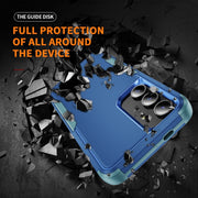 For Samsung Galaxy S25+ 5G TPU + PC Shockproof Protective Phone Case(Royal Blue + Grey Green)