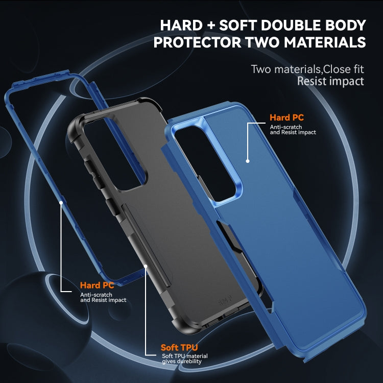 For Samsung Galaxy S25+ 5G TPU + PC Shockproof Protective Phone Case(Royal Blue + Black) - Galaxy S25+ 5G Cases by PMC TechLife | Online Shopping South Africa | PMC TechLife | Buy Now Pay Later Mobicred