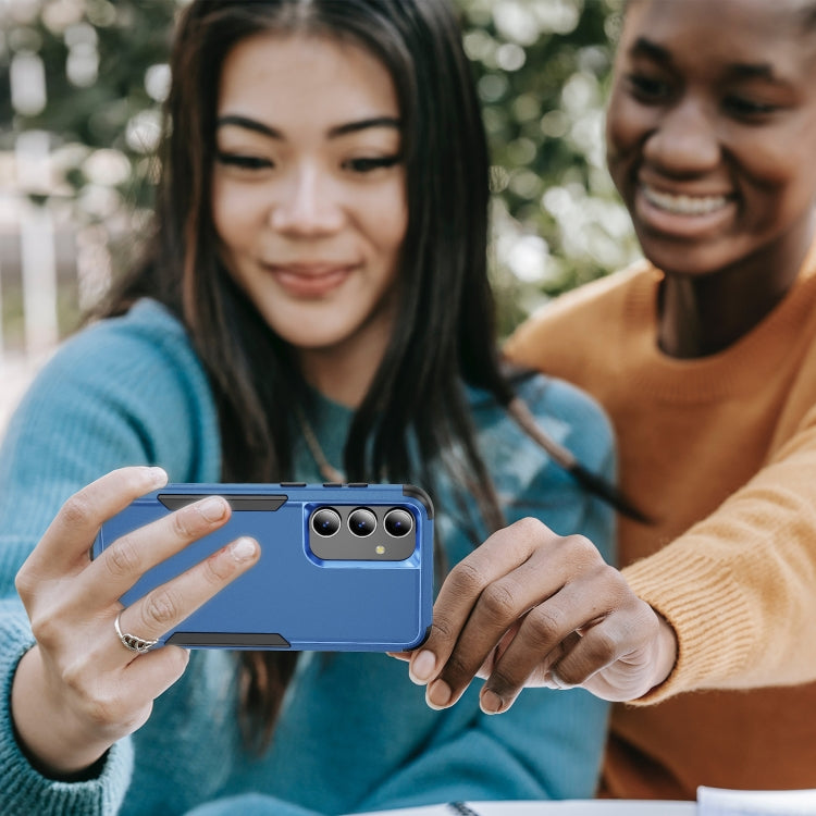 For Samsung Galaxy S25+ 5G TPU + PC Shockproof Protective Phone Case(Royal Blue + Black)