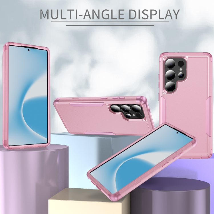 For Samsung Galaxy S25 Ultra 5G TPU + PC Shockproof Protective Phone Case(Pink) - Galaxy S25 Ultra 5G Cases by PMC Jewellery | Online Shopping South Africa | PMC Jewellery | Buy Now Pay Later Mobicred