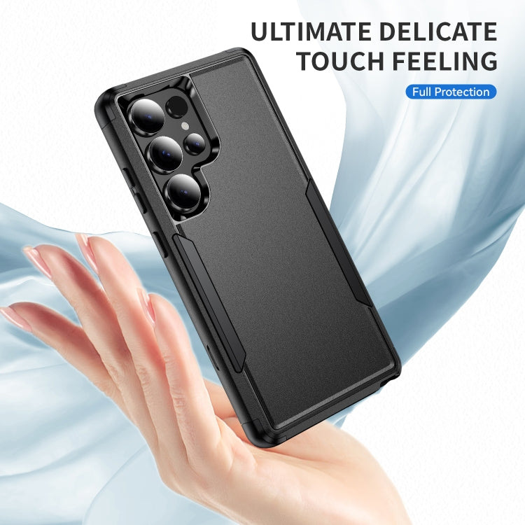 For Samsung Galaxy S25 Ultra 5G TPU + PC Shockproof Protective Phone Case(Black) - Galaxy S25 Ultra 5G Cases by PMC Jewellery | Online Shopping South Africa | PMC Jewellery | Buy Now Pay Later Mobicred