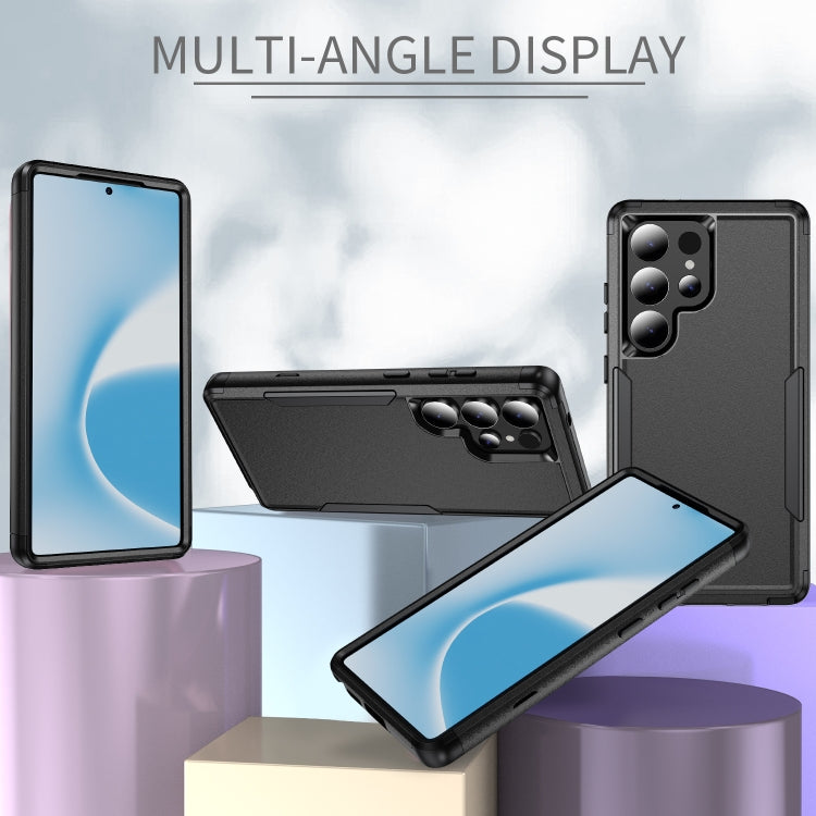 For Samsung Galaxy S25 Ultra 5G TPU + PC Shockproof Protective Phone Case(Black) - Galaxy S25 Ultra 5G Cases by PMC Jewellery | Online Shopping South Africa | PMC Jewellery | Buy Now Pay Later Mobicred