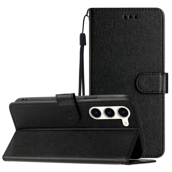 For Samsung Galaxy S25 5G Silk Texture Horizontal Flip Leather Phone Case(Black)