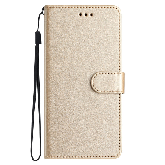 For Samsung Galaxy S25 5G Silk Texture Horizontal Flip Leather Phone Case(Gold)