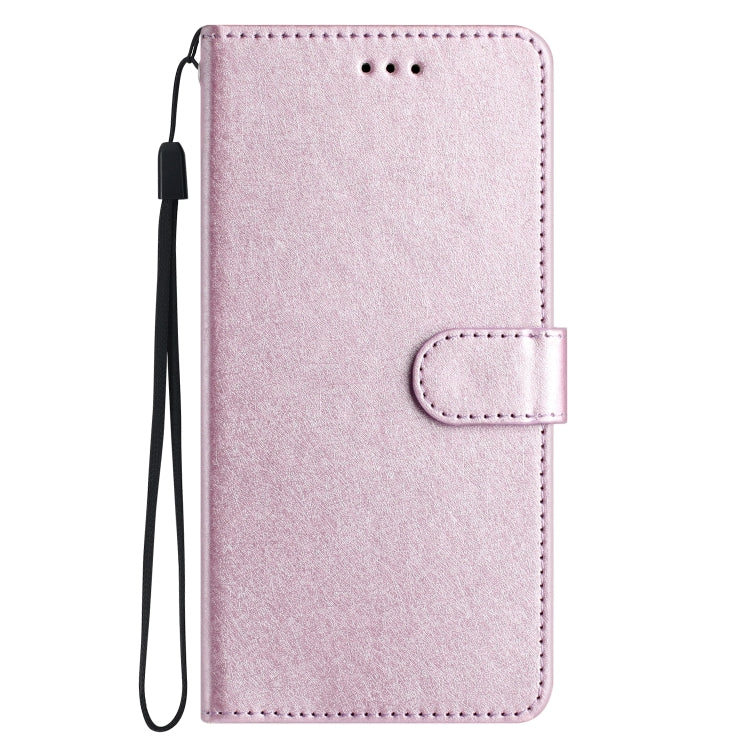 For Samsung Galaxy S25 5G Silk Texture Horizontal Flip Leather Phone Case(Rose Pink)