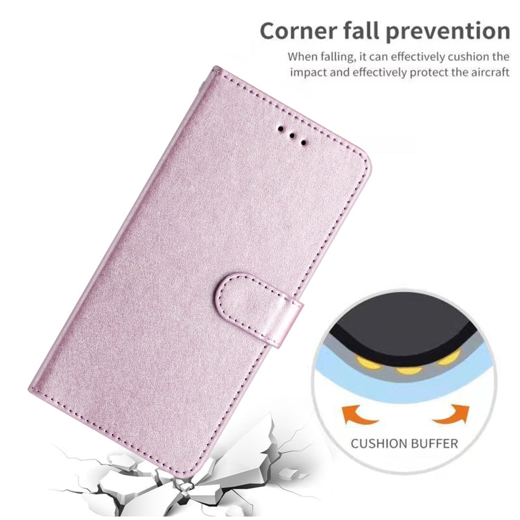 For Samsung Galaxy S25 5G Silk Texture Horizontal Flip Leather Phone Case(Rose Pink) - Galaxy S25 5G Cases by PMC Jewellery | Online Shopping South Africa | PMC Jewellery | Buy Now Pay Later Mobicred
