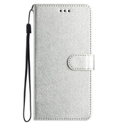 For Samsung Galaxy S25 5G Silk Texture Horizontal Flip Leather Phone Case(Silver)