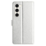 For Samsung Galaxy S25 5G Silk Texture Horizontal Flip Leather Phone Case(Silver)
