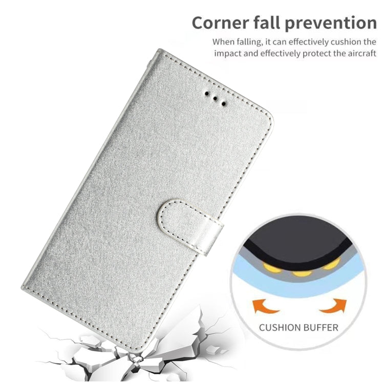 For Samsung Galaxy S25 5G Silk Texture Horizontal Flip Leather Phone Case(Silver)